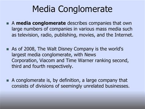 Media & media conglomerates