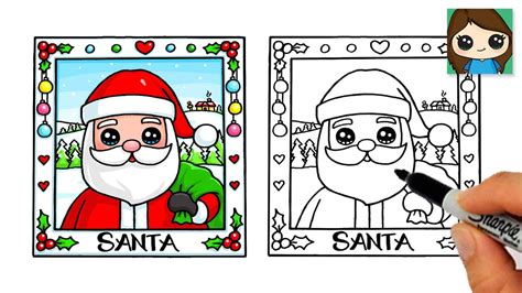 How to Draw Santa Claus Portrait EasyChristmas Art