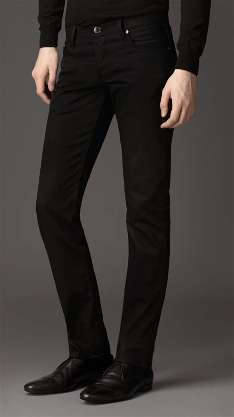 Lyst - Burberry Steadman Black Slim Fit Jeans in Black for Men