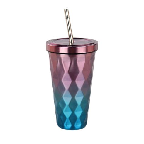 1PC Hot Portable Large Wheat Straw Water Cup with Straws Multi ...