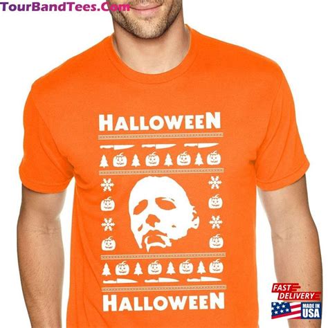 Happy Halloween Pumpkin Shirt Michael Myers Mask Trick Or Treat T-Shirt Svg Mens Print Hoodie ...