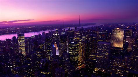 New York City Wallpaper 4K, Aesthetic, Twilight, Evening