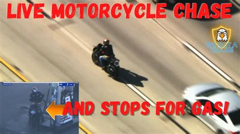 LIVE MOTORCYCLE POLICE CHASE IN LA - YouTube