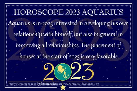 Horoscope 2023 Aquarius - Yearly Forecast & Future