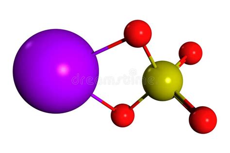 3D Image of Barium Sulfate Skeletal Formula Stock Illustration ...