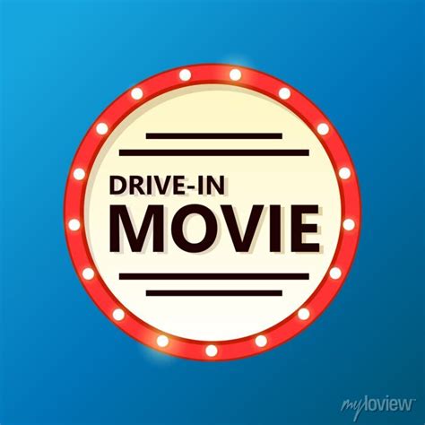 Drive in movie theater sign. clipart image posters for the wall • posters screen, text, vintage ...