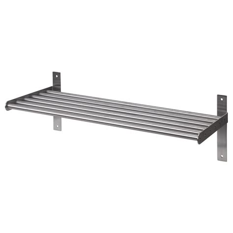 GRUNDTAL stainless steel, Wall shelf, 60 cm - IKEA