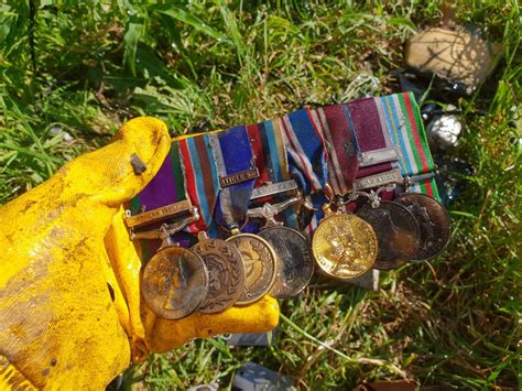 A guy finds a veteran's medals while magnet fishing in a canal. Finds the Vet, and returns them ...