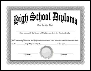 Free Homeschool Diplomas Template