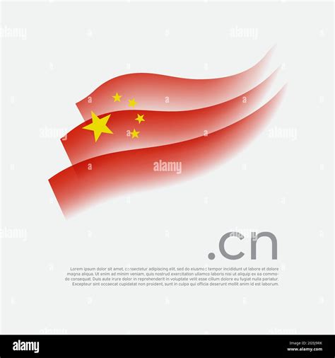 China flag watercolor. Colored stripes chinese flag on a white background. Vector stylized ...