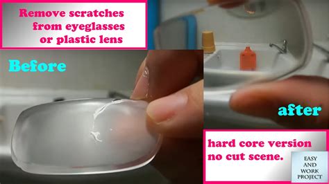 How to remove scratches from your eyeglasses (hard core version) no cut ...