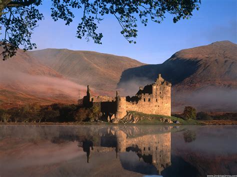 Desktop Wallpapers » Natural Backgrounds » Kilchurn Castle, Loch Awe ...