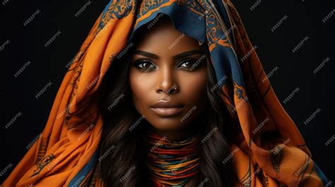 Premium Photo | Young African Woman Isolated On Blue Gradient Color ...