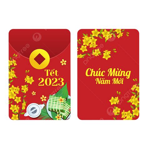 Vietnamese New Year Red Envelope With Apricot Flower Decoration, Vietnam, New Year, Red Envelope ...