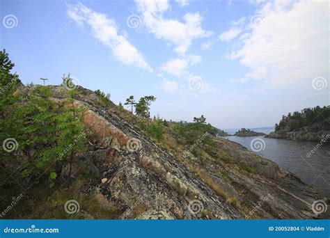 Islands of Ladoga lake stock photo. Image of basalt, poor - 20052804