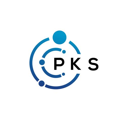 diseño de logotipo de tecnología de letras pks sobre fondo blanco. pks ...