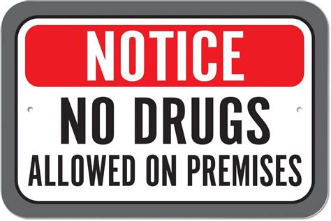 Amazon.com: Graphics and More Plastic Sign Notice No Drugs Allowed On Premises - 6" x 9" (15.3cm ...