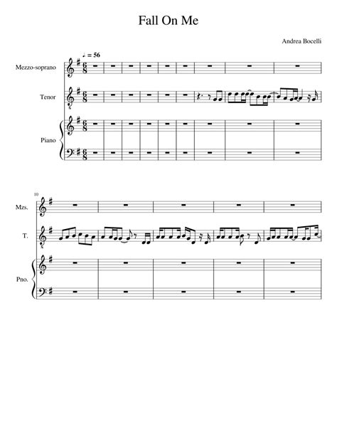 Fall On Me (1st unfinished) Sheet music for Piano, Tenor, Mezzo soprano (Mixed Trio) | Musescore.com