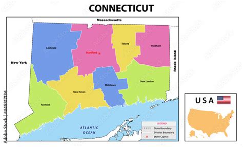 Connecticut Map State And District Map Of Connecticut - vrogue.co