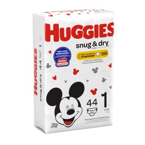 Huggies Snug & Dry Baby Diapers, Size 1 (8-14 lbs), 44 count - Fred Meyer