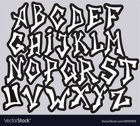 Graffiti Alphabet Block Style Letters