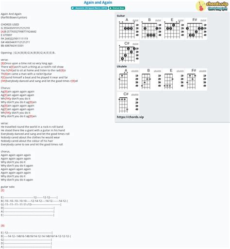Hợp âm: Again and Again - cảm âm, tab guitar, ukulele - lời bài hát ...