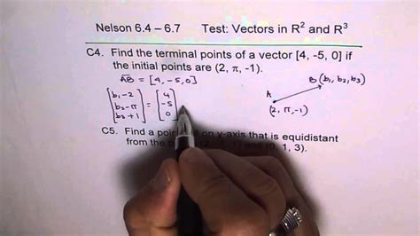 Find Terminal Points Given Vector C4 - YouTube