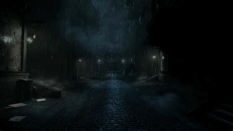 Download A Dark Street With A Lot Of People And A Lot Of Rain ...