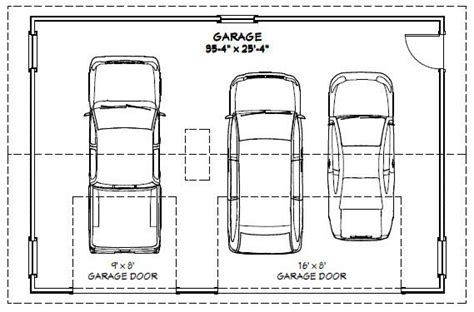 1 Car Garage Dimensions