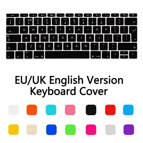 Silicone EU/UK layout Waterproof Keyboard Stickers Cover For New ...