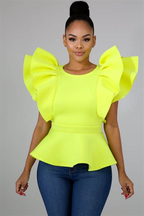 Peplum Top in 2020 (With images) | Peplum top pattern, African clothing styles, Stylish tops