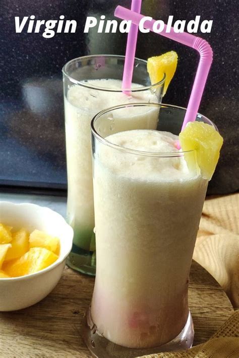 Virgin pina colada - Non alcoholic pina colada | Recipe | Pina colada ...