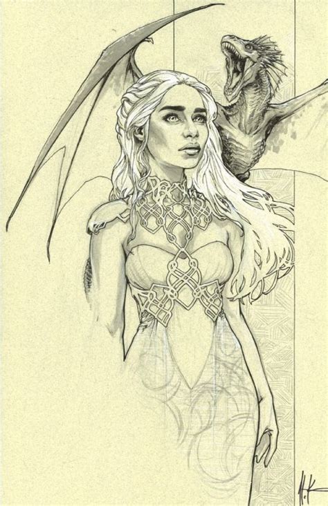 Daenerys+Targaryen+(Game+of+Thrones)+by+Alex+Konat | Game of thrones art, Game of thrones ...