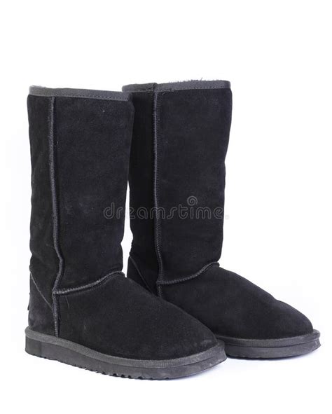 Winter leather boots stock image. Image of black, pear - 22418331