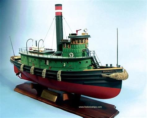 Model of a tugboat showing rope fenders along the side and bow pudding. | Tug boats, Boat kits ...