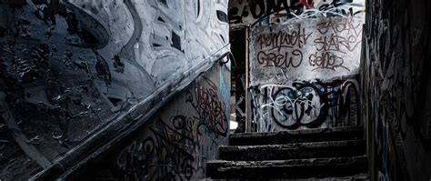 Download wallpaper 2560x1080 steps, graffiti, dark dual wide 1080p hd ...