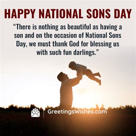 Happy National Sons Day Wishes Messages ( 4 March ) - Greetings Wishes