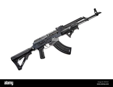 Tactical custom built AK-47 rifle on white background Stock Photo: 101585595 - Alamy