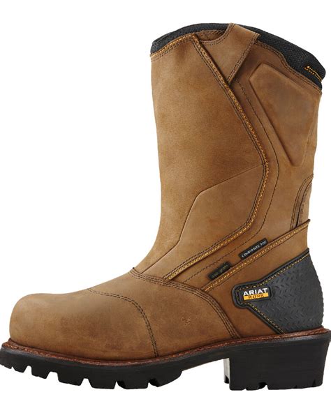 Ariat Men's Powerline Composite Toe Insulated Waterproof Work Boots | Boot Barn