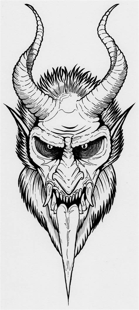 Krampus - Mythologie (Christmas, Horror) Material: Ink and Paper ...