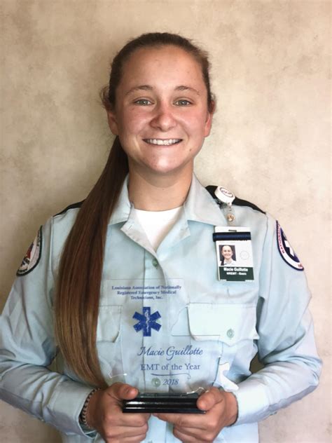 Macie Guillotte Named 2018 LANREMT EMT of the Year | Acadian Ambulance ...