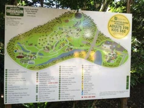 Map of the Park - Picture of Currumbin Wildlife Sanctuary, Currumbin ...