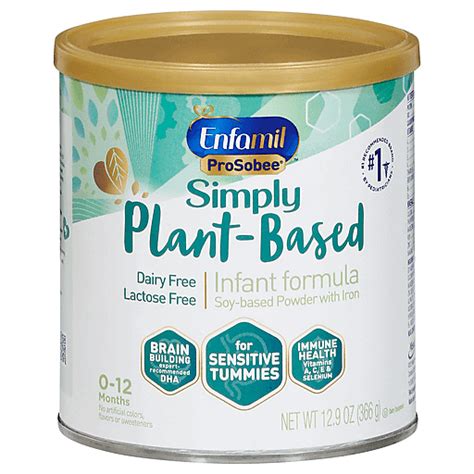 Enfamil ProSobee 0-12 Months Simply Plant-Based Soy Based Powder with ...