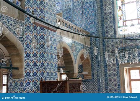 Interior Mosaics of Rustem Pasha Mosque Stock Image - Image of building ...