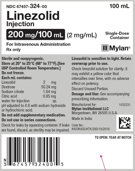 Linezolid Injection - FDA prescribing information, side effects and uses