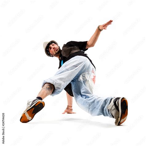 männlicher Tänzer in Breakdance Pose Stock Photo | Adobe Stock