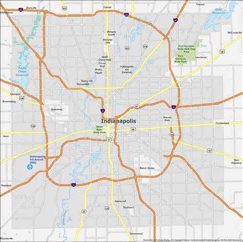 Indianapolis Map [Indiana] - GIS Geography