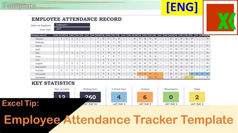 Sample, Example & Format Templates: Employee Attendance Tracker Sheet 2019 | Employee Attendance ...