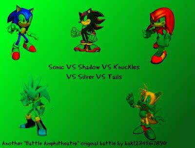 sonic and shadow games: Sonic VS Shadow VS Silver VS