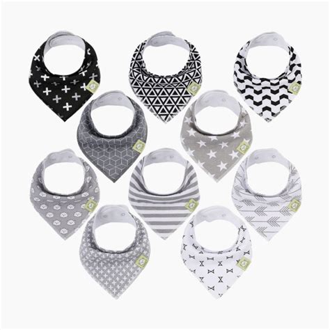 KeaBabies Organic Bandana Bibs (10 Pack) - Monos, 10 | Babylist Shop